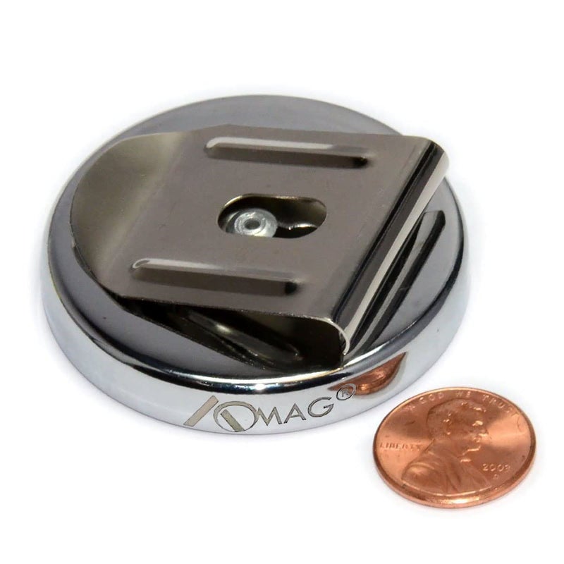 AOMAG Super Strong Neodymium Magnets Belt Clip 100 lbs Magnetic Waist Tool Holder 2" in Dia - Image 1